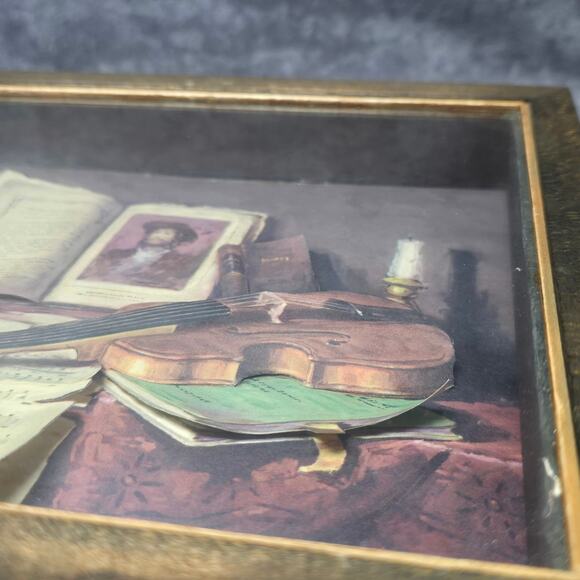 Vintage Vue d'Optique 3D Treasured Memories 8" x 10" Art Print in Wooden Frame - Picture 3 of 8